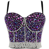 Women Bra Rhinestone Corset Party Clothes Lady Push Up Bra Woman Tops Clothing Gothic Shaper Vintage Bra Underwear MartLion   