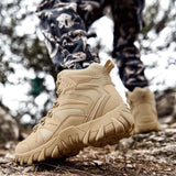 Military Boots Men's Outdoor Combat Ankle Tactical Anti-Slip Motocycle Climbing Hiking Shoes MartLion   