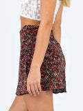 Women Floral Printed Mesh Summer Skirt Bodycon Polyester Mini Short Elastic Waist Casual MartLion   