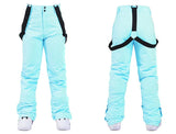 Letter Women Ski Suit Winter Windproof Waterproof Snowboard Jacket Pants Snow Walking Clothes Female Snowsuit MartLion   