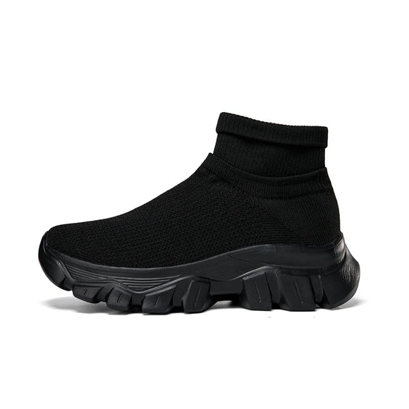 Casual Ankle Socks Shoes Lightweight Mesh Men's Anti-slip Sneakers Loafers Trendy Footwear MartLion 272-Black 45 
