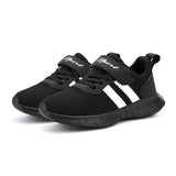 Breathable Mesh Kids Sneakers Sport Boys Shoes for Girls Non-Slip Outdoor Walking Running Children Casual Shoes Mart Lion Black White 28 