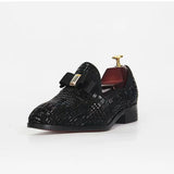 Men's Shoes Genuine Cow Leather Trends Rhinestones Wedding leather MartLion black 1 41 CHINA