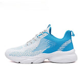 Men's Sneakers Weave Running Shoes Casual Sports Outdoor Athletic Running Shoes MartLion Blue 38 