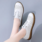 Women Sneakers Casual Shoes Leather Lightweight Designer Loafers Breathable Slip on Flat MartLion   