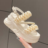 High Heel Women Sandals Summer Casual Pearls Roman Shoes Designer Platform Female Mart Lion 3 35 