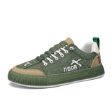 Classic Printed Men's Green Sneakers Breathable Flat Skateboard Shoes Casual Lace-up Low Basket Homme MartLion green S365 39 CHINA