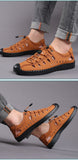 Men's Genuine Leather Sandals Trendy Summer Roman Shoes Casual Soft Beach Footwear Flats Mart Lion   