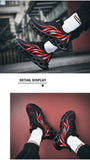 Spring And Summer Men's Flame Printed Sports Shoes Breathable Mesh Sports Running Outdoor Sports MartLion   