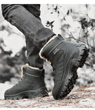  Warm Boots Men's High Top Sneakers Winter Outdoor Snow Non-slip Waterproof Army Hiking Shoes MartLion - Mart Lion