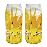  Pokemon Pikachu Cute Cartoon Unisex Short Socks Creative Colorful Multiple Cat Face Happy Low Ankle Socks for Women MartLion - Mart Lion