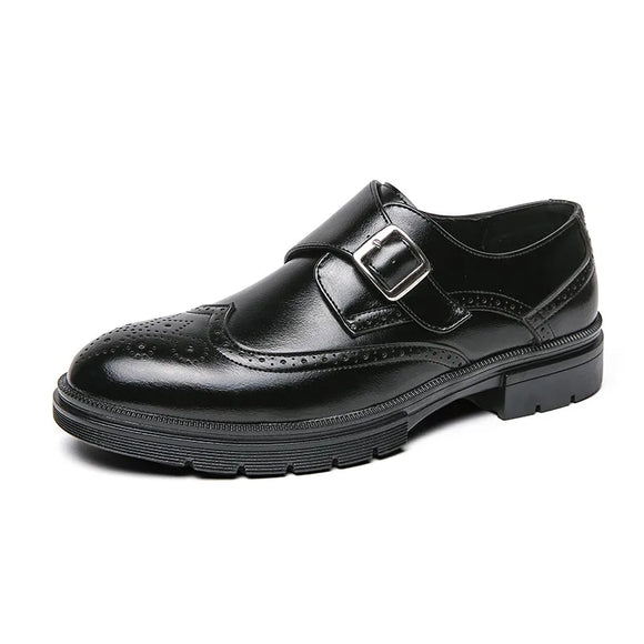 Brown Brogue Shoes Men's Tassel Leather Dress Casual Zapatos Hombre De Vestir MartLion black 2891 38 CHINA