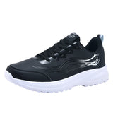 All Season Casual Leather Shoes Waterproof Anti-slip Men's Shoes Men's Sneakers Trendy Classic MartLion Black white 38 