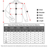 Luxury Men's Long Sleeve Shirts Red Green Blue Paisley Wedding Prom Party Casual Social Shirts Blouse Slim Fit Men's Clothing MartLion   