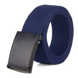 Military Men's Belt Army Belts Adjustable Belt Outdoor Travel Tactical Waist Belt with Plastic Buckle for Pants 120cm MartLion S4-Royal Blue 116cm 120cm 