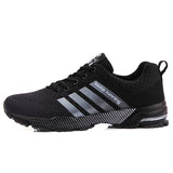 Men's and women's flats casual sneakers couple walking shoes fitness running shoes men shoes MartLion 8702 black 39 