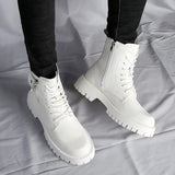 Men's English Style Thick Sole Design Men Boots Layer Leather Casual Boots MartLion