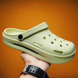 Men's Slippers Summer Sandals Anti-slip Thicken EVA Soft Slipper Outdoor Beach Flip Flops Shoes Mart Lion Green 39 