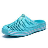 Men's Slippers Summer Hollow Outdoor Sandals Garden Beach Shoes Women Water Shower Flip Flops Lightweight MartLion fb407-yuese 36 