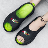Quick-dry Men's Slippers Summer Breathable Casual Sneakers Outdoor Beach Slides Flat Non-slip Sandals Soft Flip Flops Mart Lion   