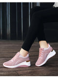 Design Women Casual Shoes Height Increasing Sport Wedge Air Cushion Sneakers Zapatos De Mujer MartLion   