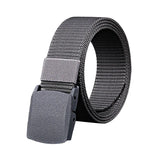 Military Men's Belt Army Belts Adjustable Belt Outdoor Travel Tactical Waist Belt with Plastic Buckle for Pants 120cm MartLion S1-Dark Gray 120cm 120cm 