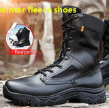 Men's Ultralight Tactical Combat Boots Outdoor Military Training Hiking Hunting Climbing Breathable Waterproof Desert High Shoes MartLion Winter Wool Boots 38 