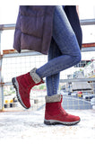 Women Boots Waterproof Snow Boots Warm Plush Winter Shoes Mid-calf Non-slip Winter Female MartLion   