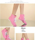 High-top Adult Children's Ballet Shoes Canvas Jazz Boots Soft-soled Dance Exercise Women's Modern Dance MartLion   