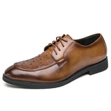 Men's Formal Shoes Lace Up Dress Split Leather Footwear Mart Lion Auburn 38 