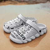 Men's Sandals Shoes Casual Summer Light EVA Hole Clogs Garden Outdoor Beach Flat Slippers Mart Lion Gray 40 