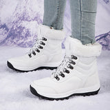 Women Snow Boots Female Winter Casual Shoes Outdoor Youth Mid-Calf Boots Waterproof Plush Ladies Cotton-padded Shoes MartLion   