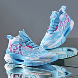 Men's Basketball Shoes Women Kids Cushion Basket Boots Brand Design Sneakers Training Sports Mart Lion A309blue 5.5 