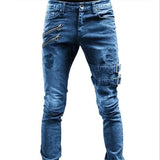 Plus Size Straight Jeans Man Pants  Summer Boyfriend Jeans Streetwear Skinny MartLion   