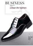 Office Shoes Men's Dress Patent Leather Oxford Formal Handsome Pointed Toe Wedding Elegant Casual MartLion   