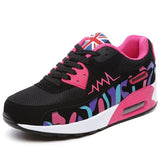 Women Sneakers Air Cushion Sports Shoes Mesh Leather Blue White Pink Outdoor Walking Jogging Female Trainers Mart Lion   