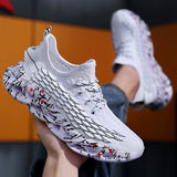 Summer Men's Running Sport Shoes Light Soft Breathable Tennis Sneakers Lace-up Casual Walking Outdoor Sports Mart Lion   