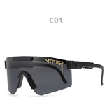 Hot Pit Viper PC Sunglasses Men's Outdoor Cycling Sport  Sun Glasses Women Wide View Mtb Goggles MartLion PVO1 C1 Only Sunglasses 