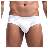 Breathable Cotton Underpants Briefs letter printing Men's Underwear U Convex Pouch Shorts Gay Panties MartLion White XL CHINA