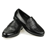 Men's Wedding Leather Dress Shoes Loafers Printing Casual Footwear Pigskin Lining Casual MartLion   