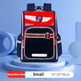 3D Children Dinosaur Cartoon Backpacks Girl Boy Capacity Breathable Reflective Schoolbags Travel MartLion Royal Blue Red S  