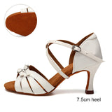 Ballroom Dance Shoes for Women Latin Modern Tango Salsa Training Sandals Practice Satin MartLion   