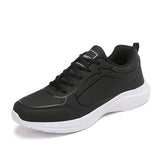 Men's Sneakers Social Men's Safety Shoes Leather Casual Black Casual Casual Running MartLion Black White 39 