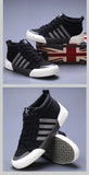 Green High-Top Canvas Shoes Men's Winter Sneakers Warm Fur Shoes Lace-up Casual Sneaker Man MartLion