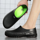 Anti-Skid Chef Shoes For Men's Kitchen Working Garden Without Holes Soft Rubber Sandals Clogs Waterproof Oil Resistant MartLion   