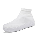 Casual Ankle Socks Shoes Lightweight Mesh Men's Anti-slip Sneakers Loafers Trendy Footwear MartLion 275-White 35 