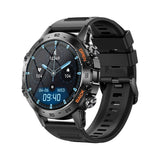 Steel 1.39" Bluetooth Call Smart Watch Men's Sports Fitness Watches IP68 Waterproof Smartwatch for Xiaomi Android IOS K52 MartLion silicone black  