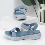 Casual Open-toe Women Sandals Non-slip Solid Color Hook Loop Platform Summer Beach Shoes MartLion   