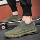 Non-slip Walking Shoes Men's Loafers Casual Flat Socks Boots Spring Breathable Mesh MartLion   