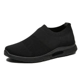 Men's Shoes for Sneakers Summer Breathable Women's Light Flat Non-slip Casual Walking Sports Lazy Red MartLion Black 37 